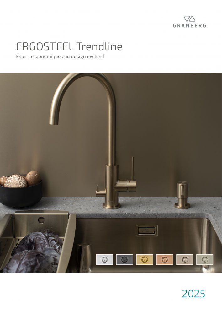 Ergosteel Trendline - Eviers ergonomiques au design exclusif