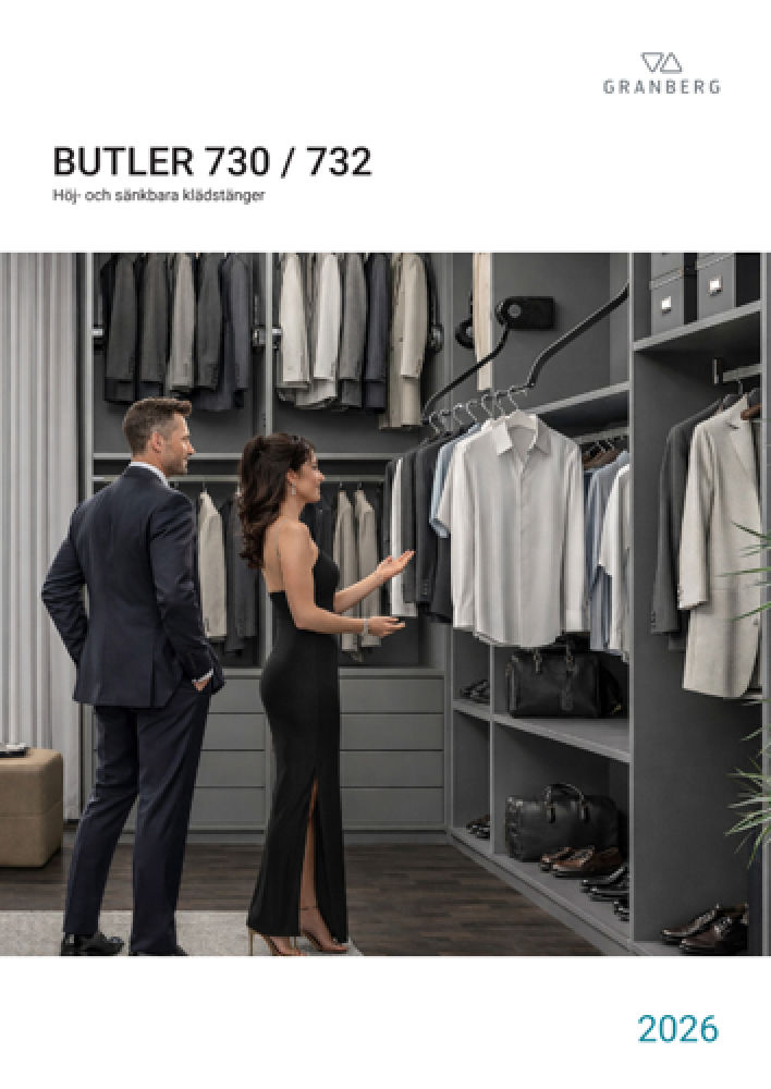 Butler 730 / 732 - Höj- och sänkbar klädstång 