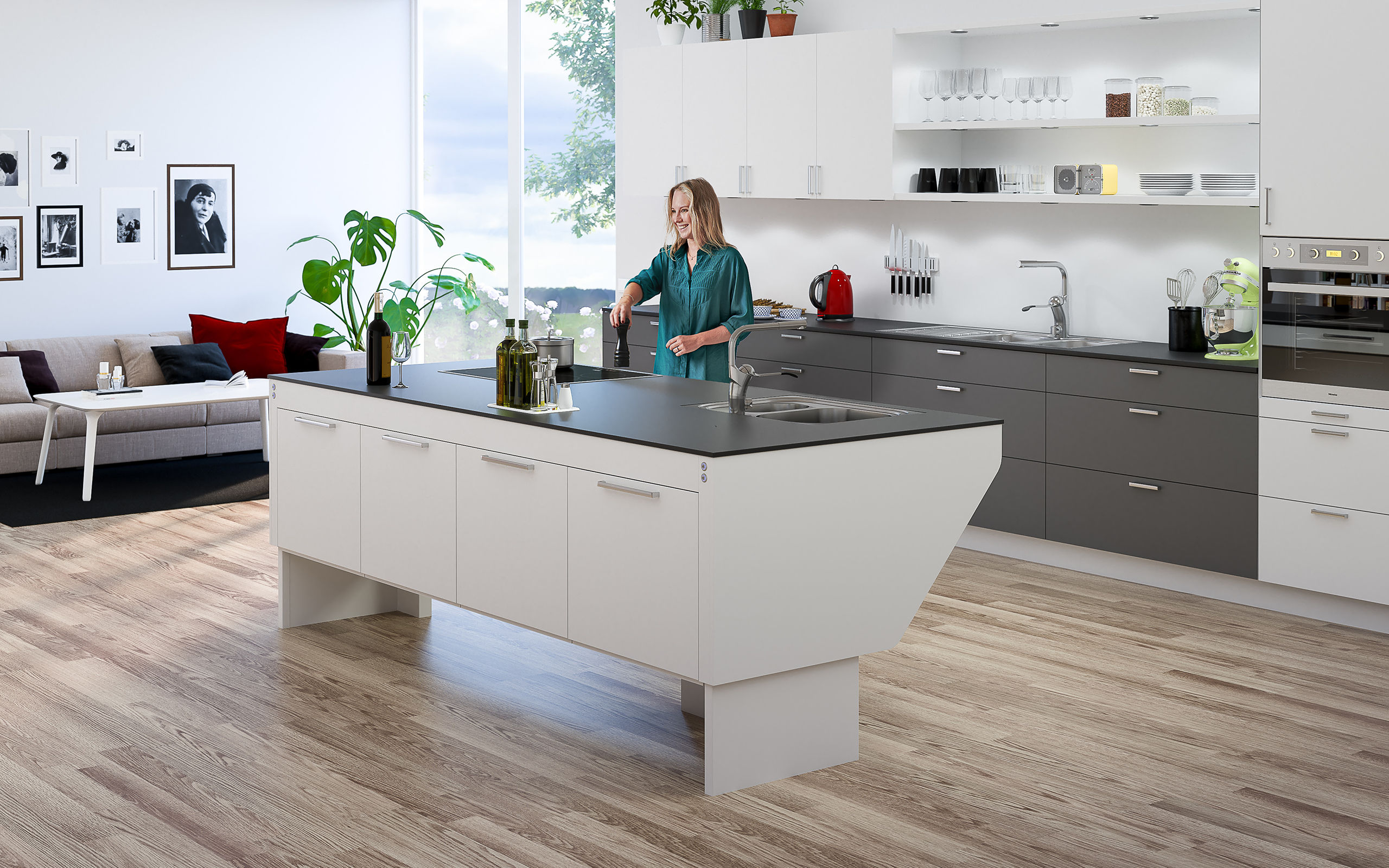 Sistema De Elevación Para Islas De Cocina