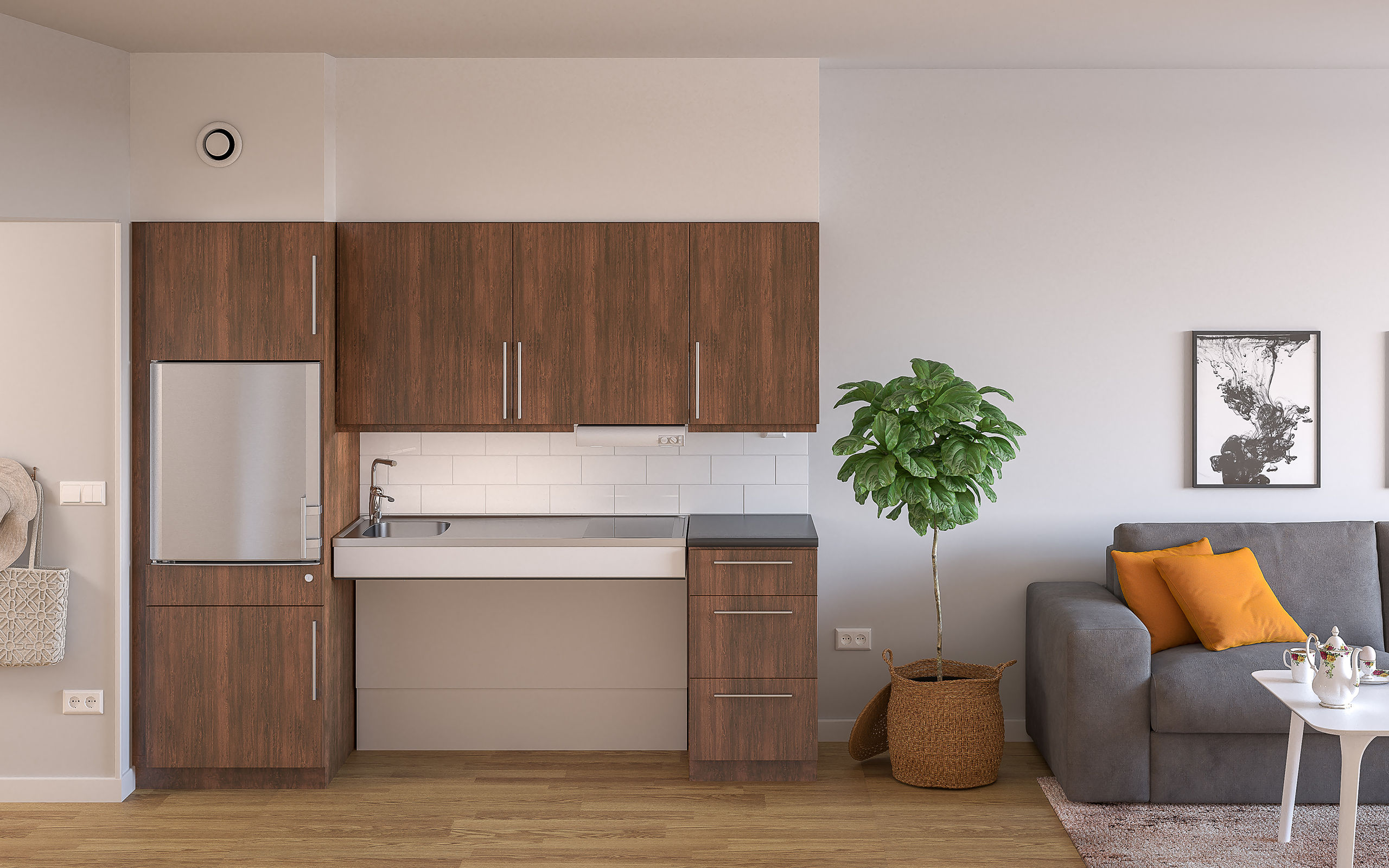 Height adjustable modular worktops