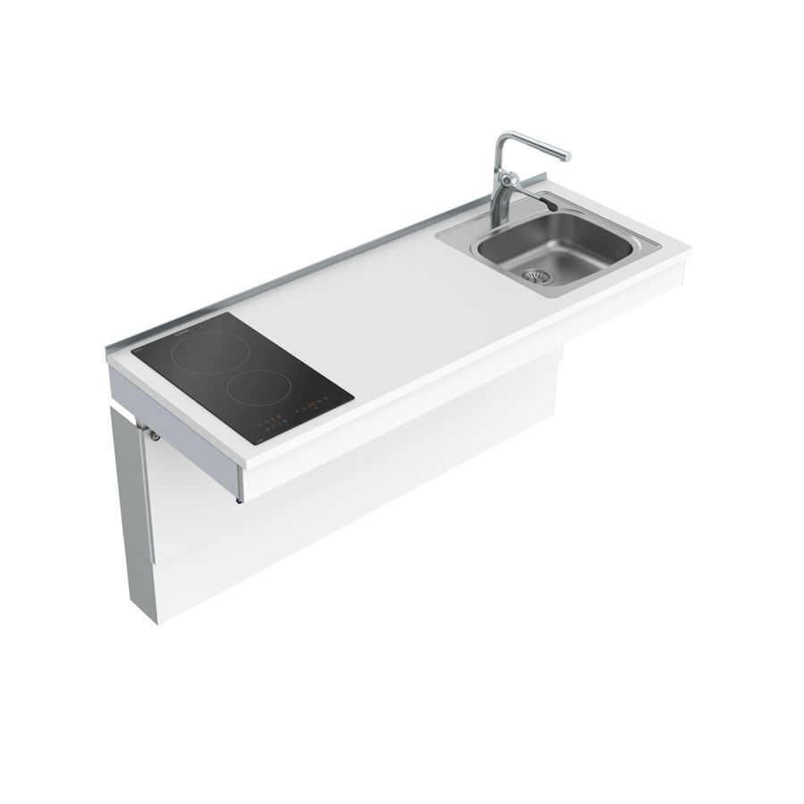 Wall Mounted Manual Mini kitchen module 6380-ES11S2 - Right