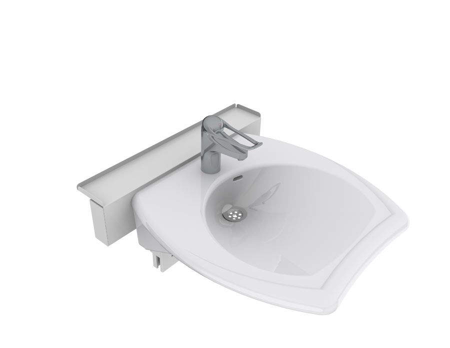 Manually adjustable washbasin with gas spring - BASICLINE 406-03
