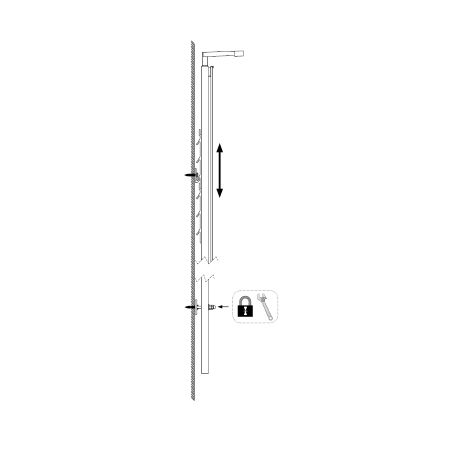 Dimensions - Elévateur de lavabo PMR Basicline 401-01 : réglage manuel par cran