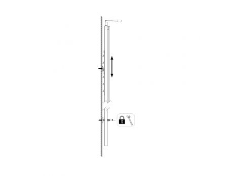 Dimensions - Elévateur de lavabo PMR Basicline 401-01 : réglage manuel par cran