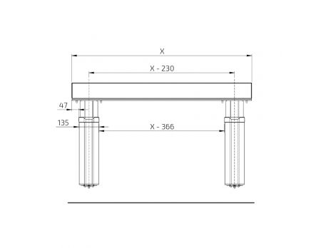 Måttuppgifter - BASELIFT MODUL 6300HA, lyftbredd 99 cm