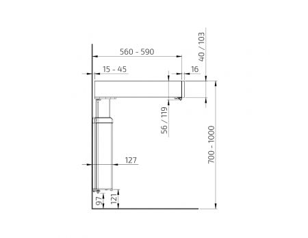 Dimensions - BASELIFT MODULE 6300HA, 99 cm