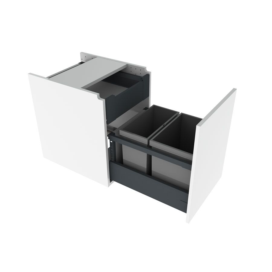 Hanging cabinet with waste  sorting bins, 40 cm 