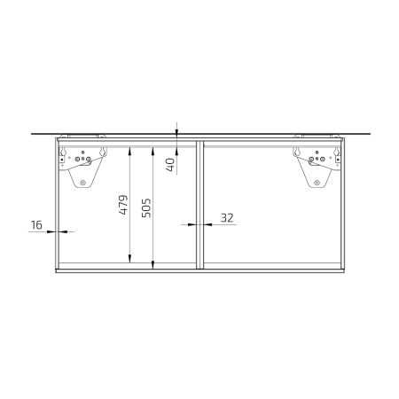 Maße - Arbeitsplattenlift Baselift 6310HA, 59-480 cm, bodenstehend