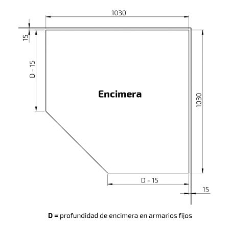 Dimensiones - Baselift Corner 6301HA - A la pared