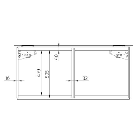 Måttuppgifter - Bänklyft Granberg Baselift 6300LA - Väggmonterad, 40 mm front