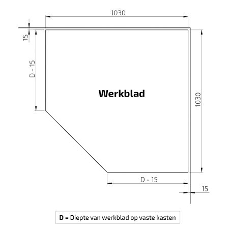 Afmetingen - BASELIFT CORNER 6301LA