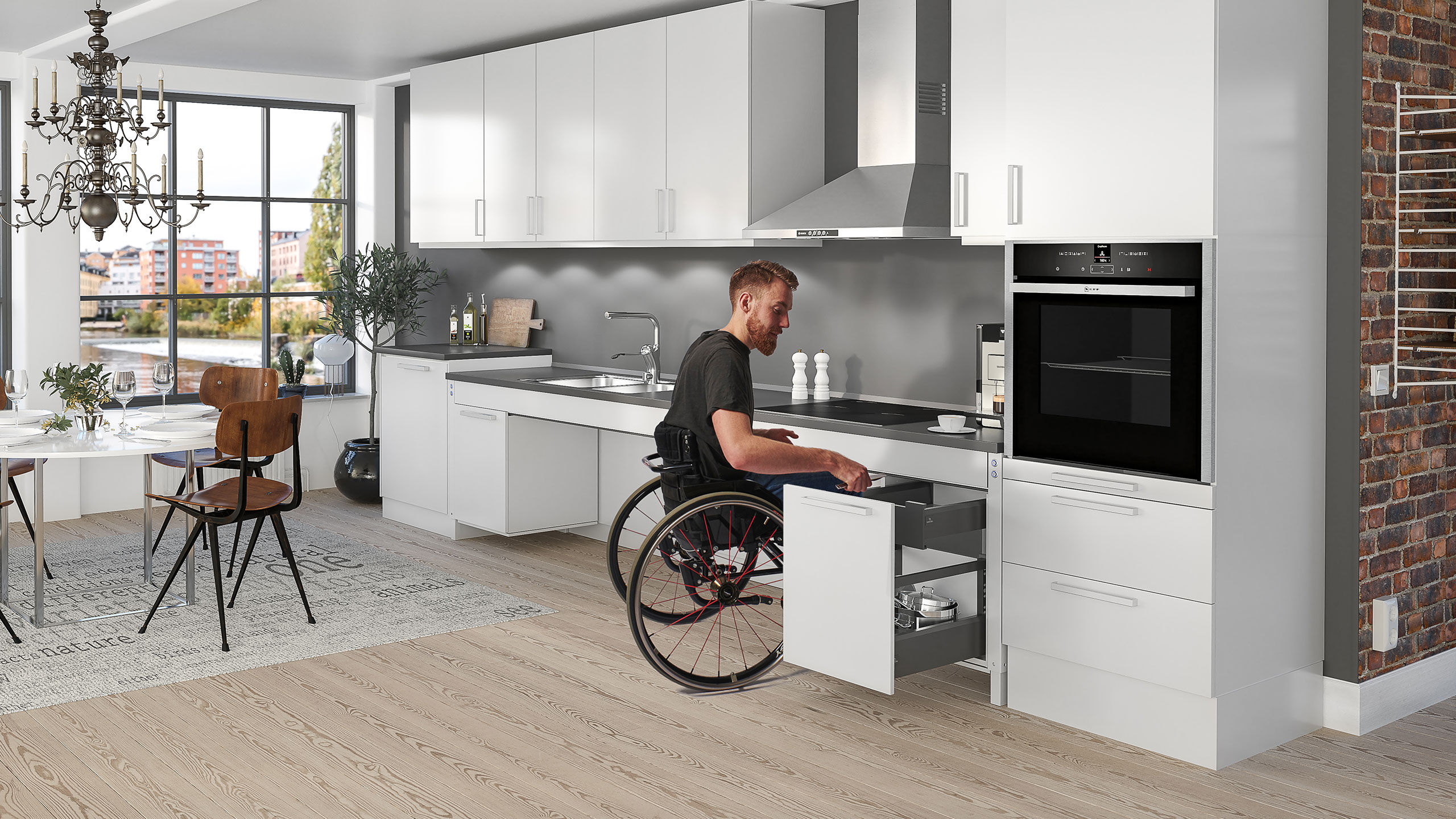 Conseils pour planifier une cuisine PMR accessible aux utilisateurs de fauteuil roulant
