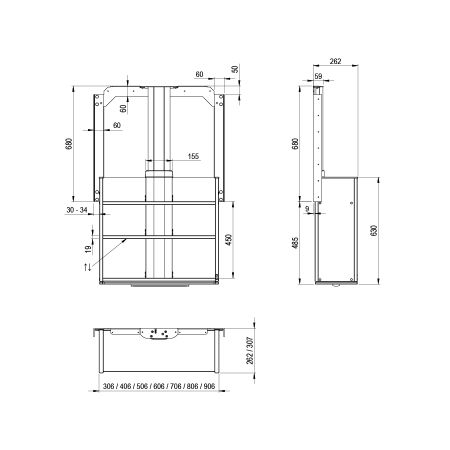 Dimensioni - VERTI 840KB - 30,7 cm profondità