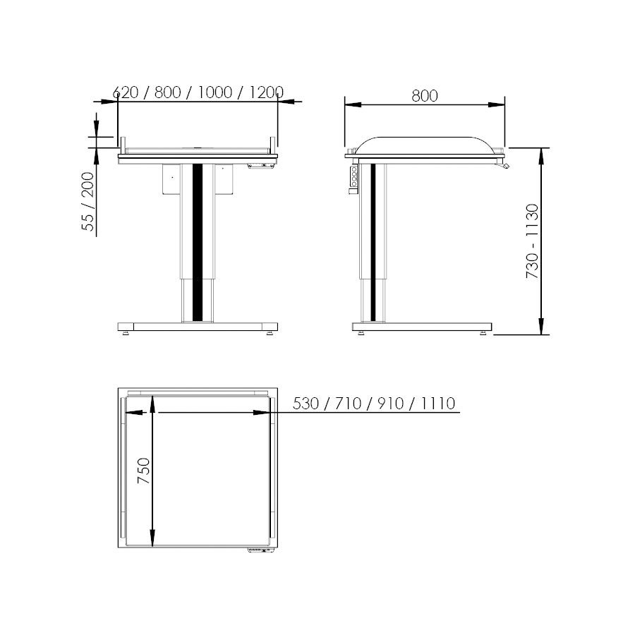 Change table measurements hot sale