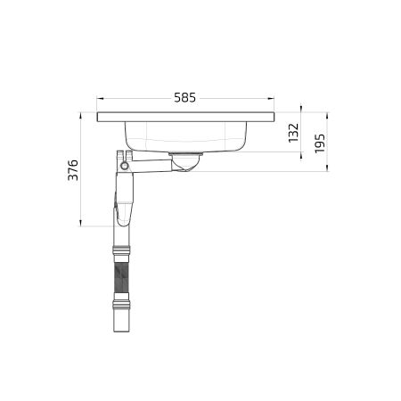 Dimensions - Wheelchair Accessible Sit-on Kitchen Sink - Granberg ESF