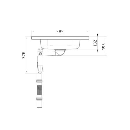 Dimensiones - Fregadero con escurridor de 1 cubo Granberg ESF