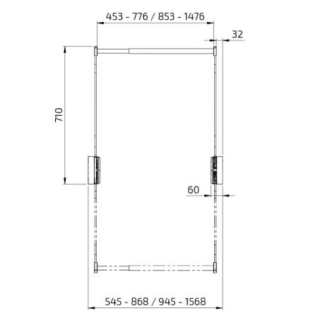 Afmetingen - Kledinglift - Granberg Butler 722