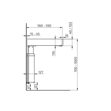 Dimensioni - MANULIFT 6380LA - 40 mm frontale