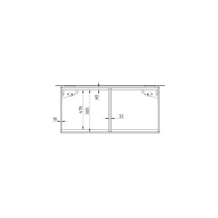 Dimensions - Worktop Lift, Manual adjustable, Manulift 6380LA - 40 mm front