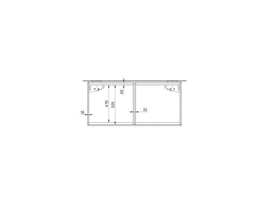Dimensions - Worktop Lift, Manual adjustable, Manulift 6380HA - 103 mm front