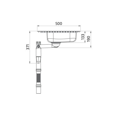 Dimensiones - Fregadero Granberg ES11, 49,6 cm