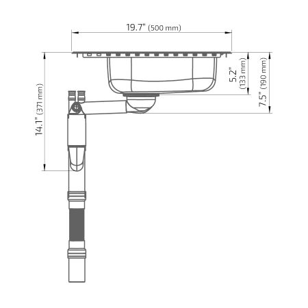 Dimensions - Wheelchair Accessible Inset Kitchen Sink ES11 - 19.5