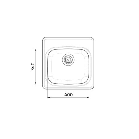 Dimensions - Wheelchair Accessible Inset Kitchen Sink Granberg ES11 - 49.6 cm