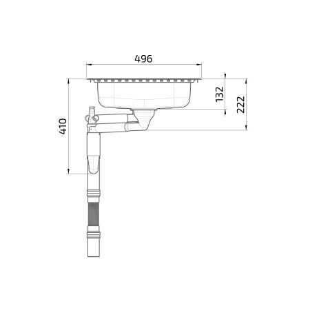 Dimensioni - Lavello da incasso Granberg ES20 - 61,6 cm