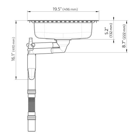 Dimensions - Wheelchair Accessible Inset Kitchen Sink ES20 - 24.3