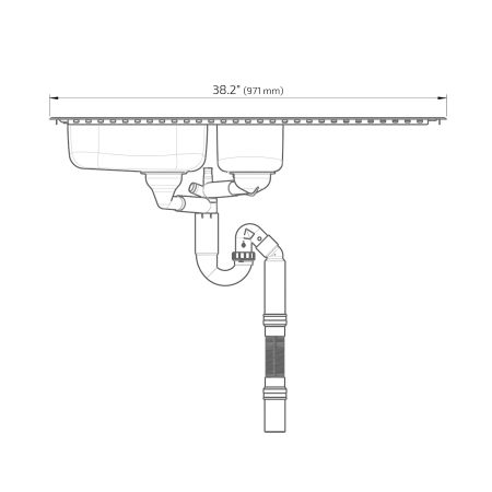 Dimensions - Wheelchair Accessible Inset Kitchen Sink ES25 - 38.2