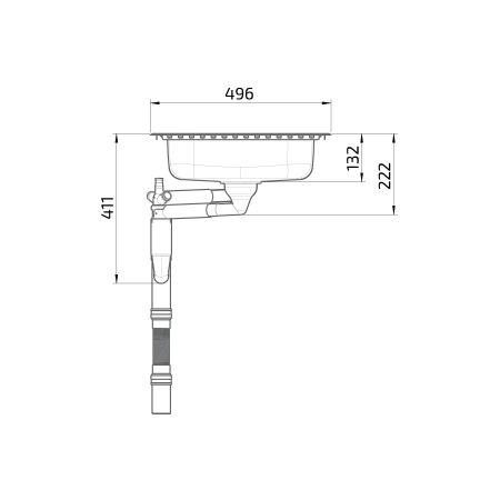 Måttuppgifter - Insatsbänk med grunda disklådor Granberg ES35 - 120,6 cm