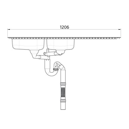 Måttuppgifter - Insatsbänk med grunda disklådor Granberg ES35 - 120,6 cm