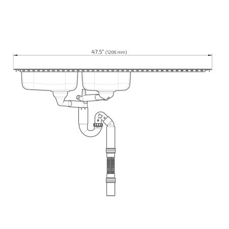 Dimensions - Wheelchair Accessible Inset Kitchen Sink ES35 - 47.5