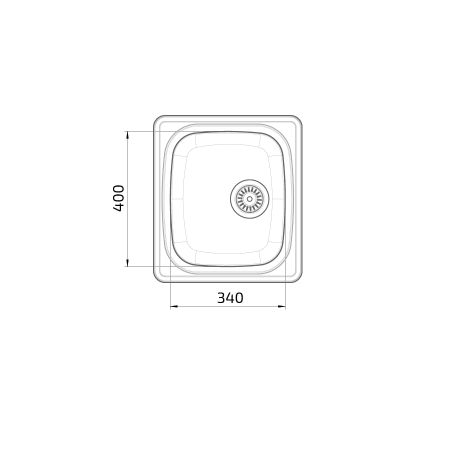 Dimensions - Wheelchair Accessible Inset Kitchen Sink Granberg ES10 - 44.1 cm