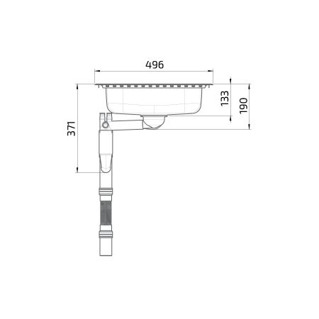 Måttuppgifter - Insatsbänk med grund disklåda Granberg ES15 - 76,6 cm