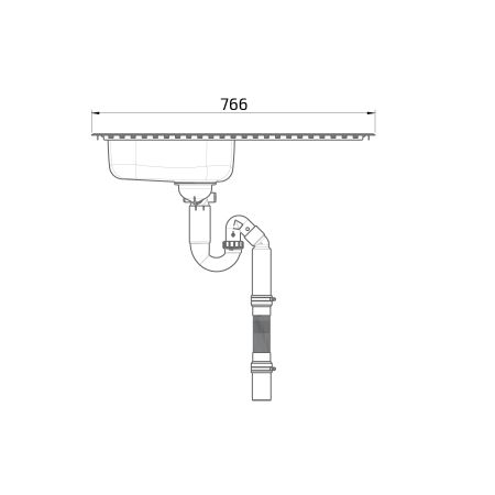 Måttuppgifter - Insatsbänk med grund disklåda Granberg ES15 - 76,6 cm