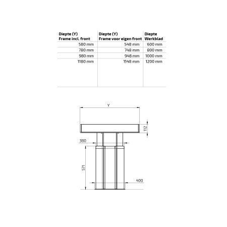 Afmetingen - CENTERLIFT 960HE