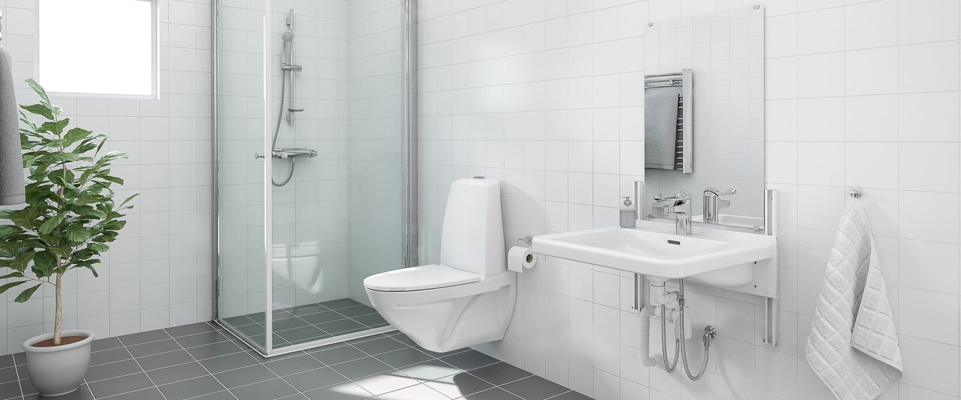 Elévateur de lavabo PMR manuel BASICLINE 403 