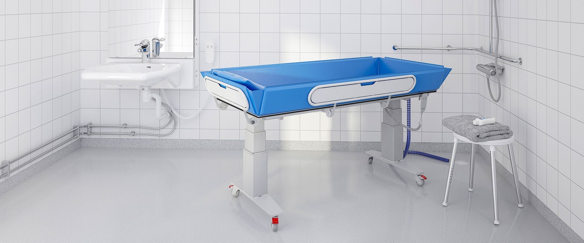 Height Adjustable Shower Trolley Granberg 346