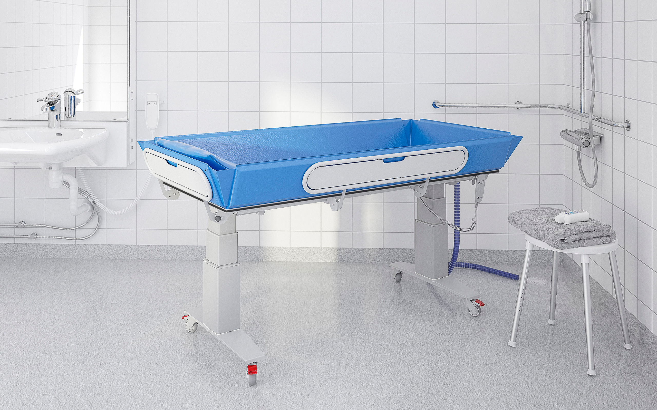 Chariot-douche électrique réglable 346