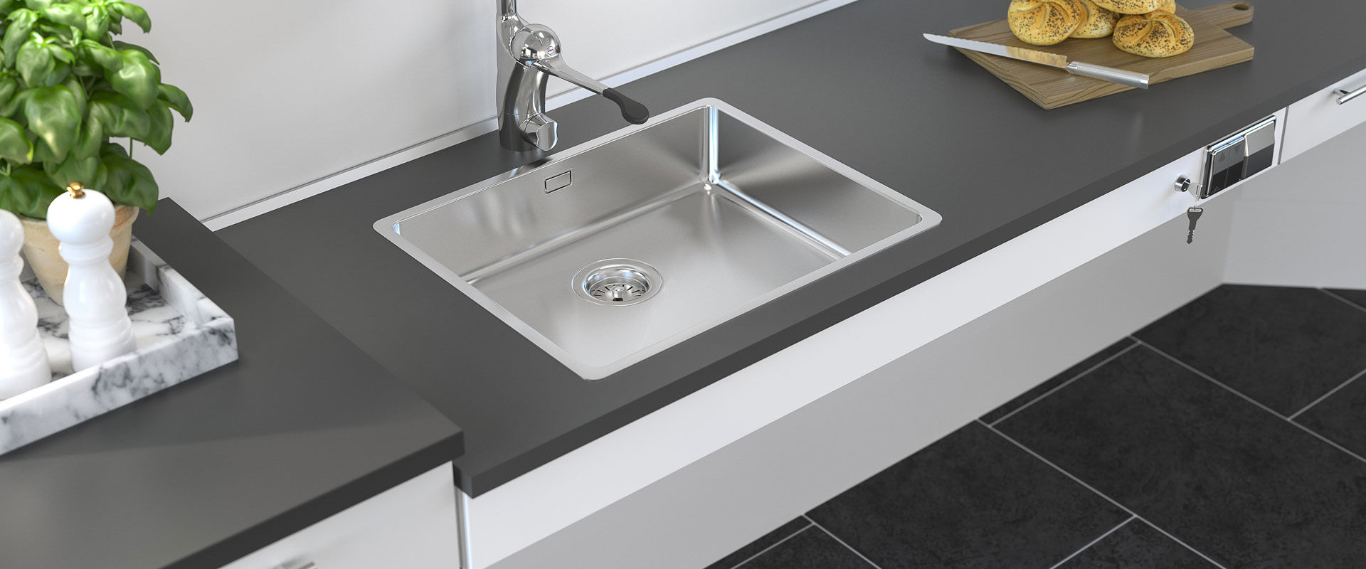 Inset Kitchen Sink Granberg ES12 - 54.0 cm