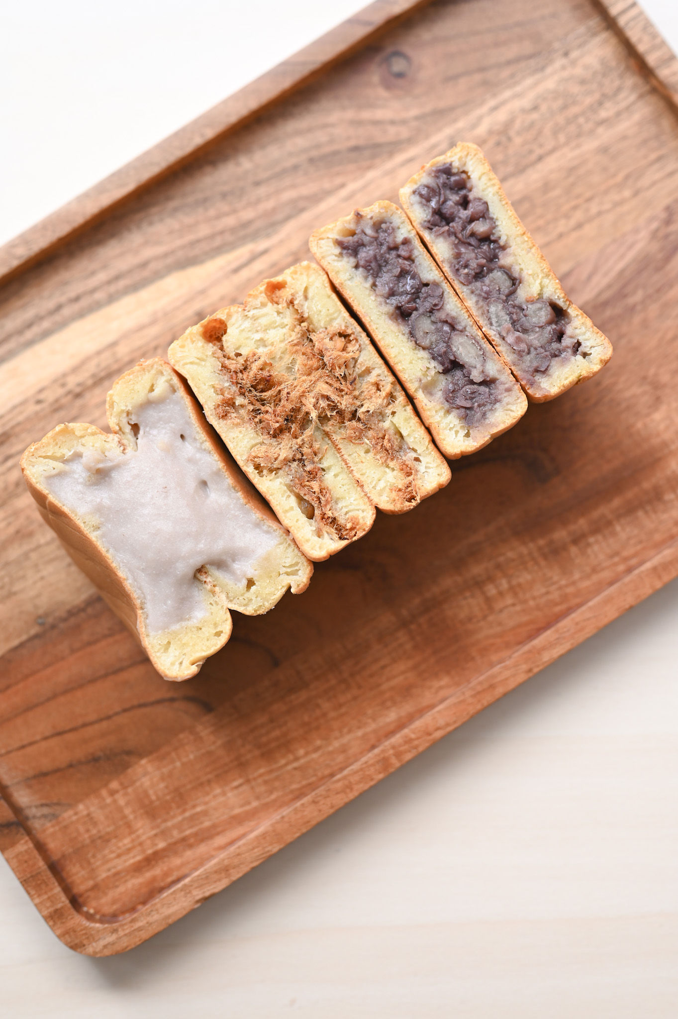 plateau wheelcake taro, porc et azuki