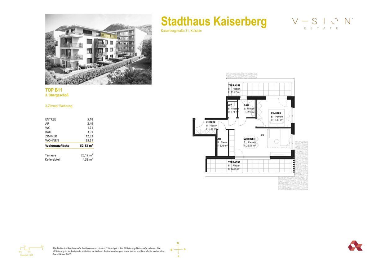 Grundriss – Penthouse in Kufstein, Bild 7