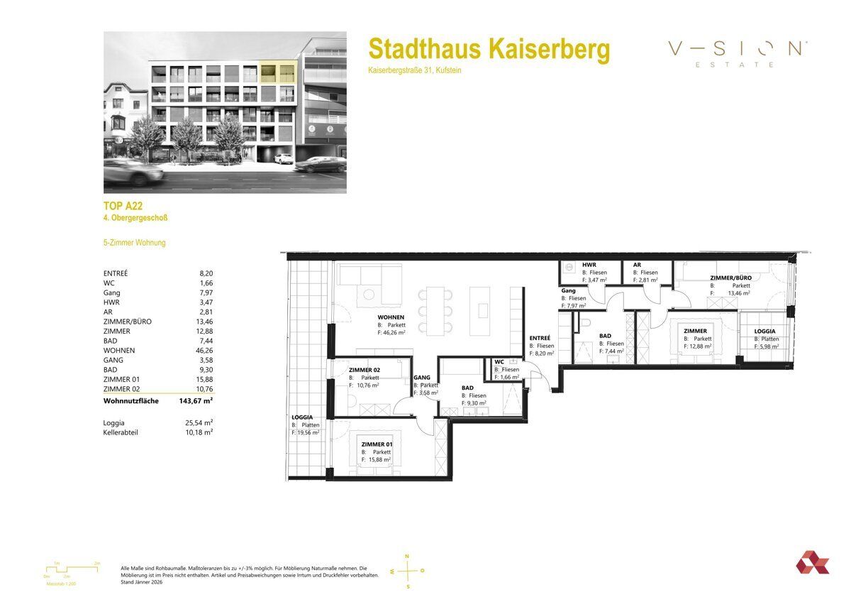 Grundriss – Dachgeschoss in Kufstein, Bild 7