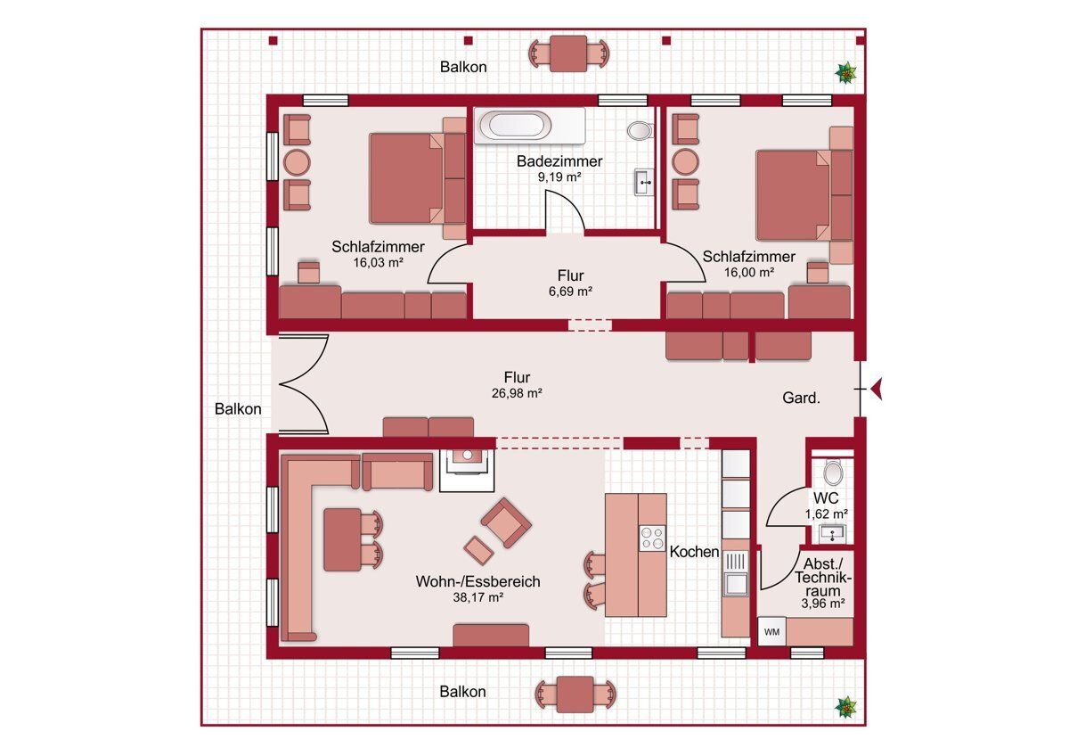 Grundriss – Etagenwohnung in Hopfgarten, Bild 17