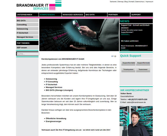 BRANDMAUER IT GmbH Website