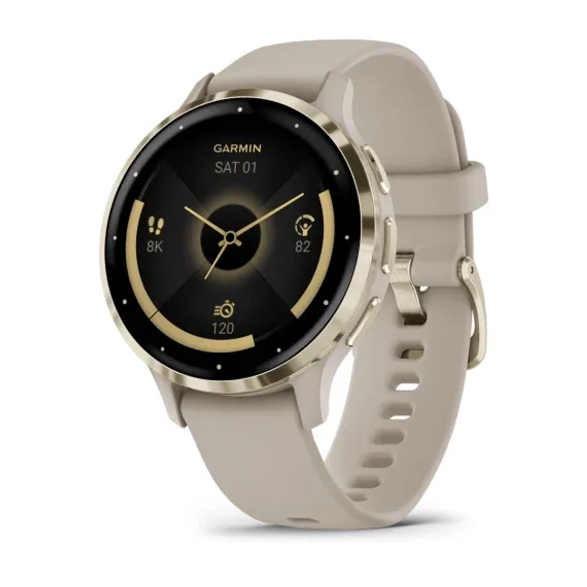 Garmin Venu 3S — Soft Gold with French Gray