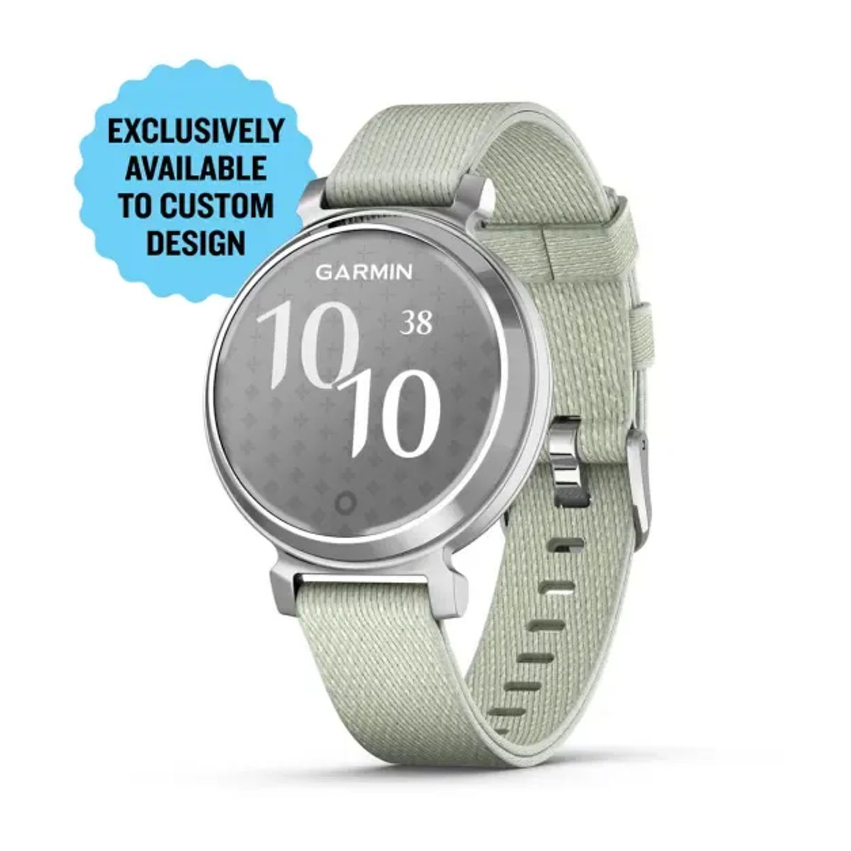 Garmin Lily 2 — Classic Silver with Sage Gray Nylon Band