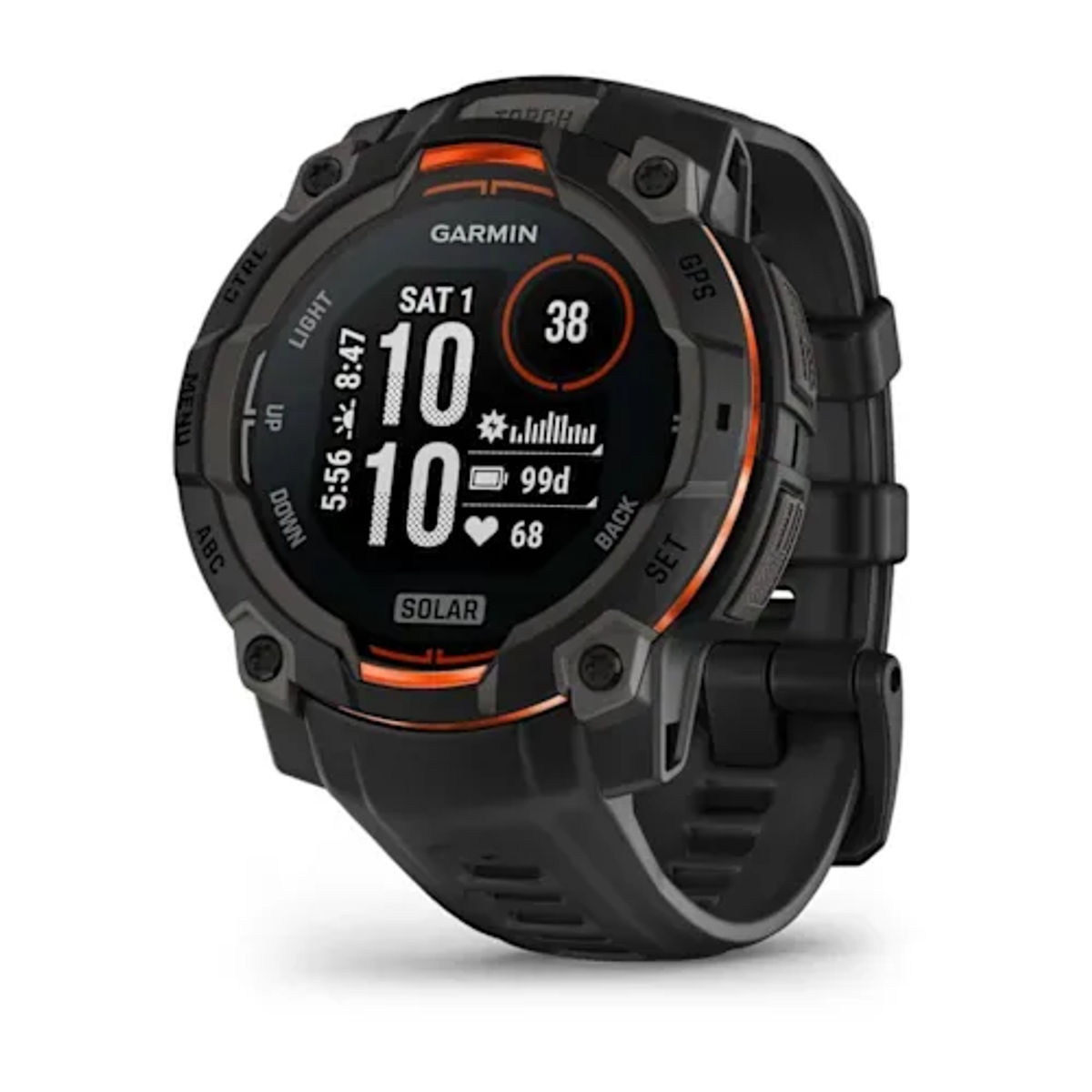 Garmin Instinct 3 – 45 mm, Solar – Black with Black Band