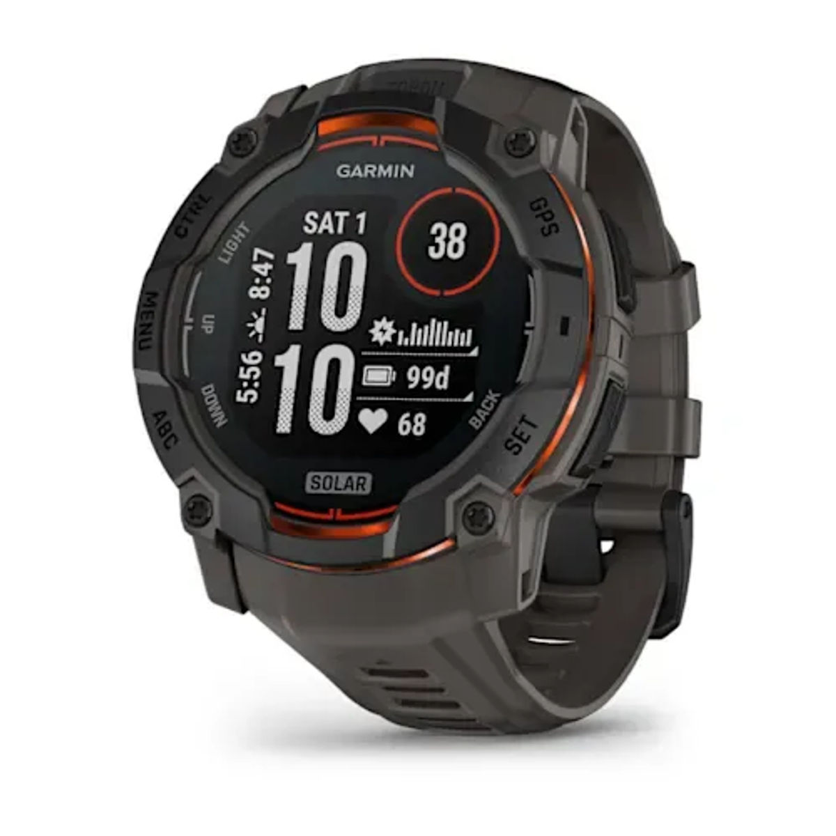 Garmin Instinct 3 – 50 mm Solar – Black with Charcoal Band